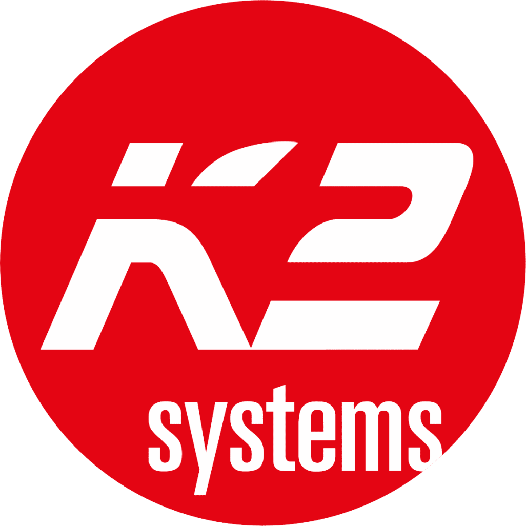 Logo de K2 Systems, une entreprise allemande spécialisée dans les systèmes PV de montage sur toiture.